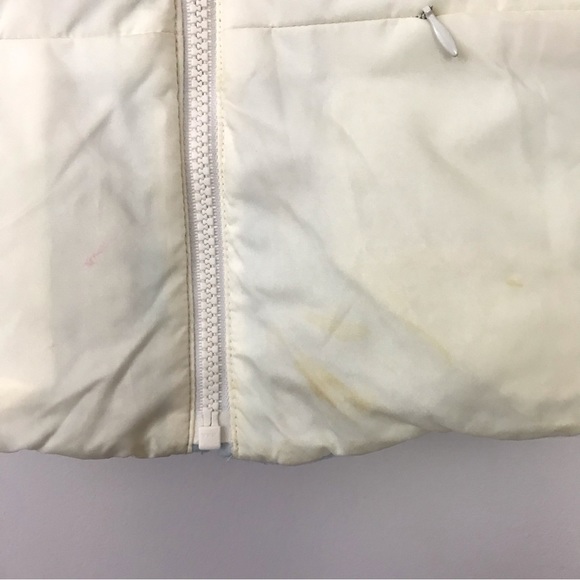 Vtg Old Navy Sz 10 Juniors Blue White Snow Seal Vest Outdoor Puffer Top Zip Up - Picture 4 of 16